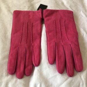 Jcrew Pink Suede Gloves